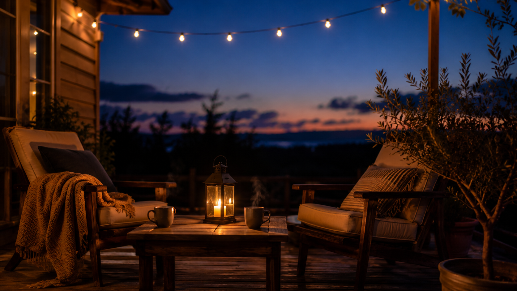 Evening light patio