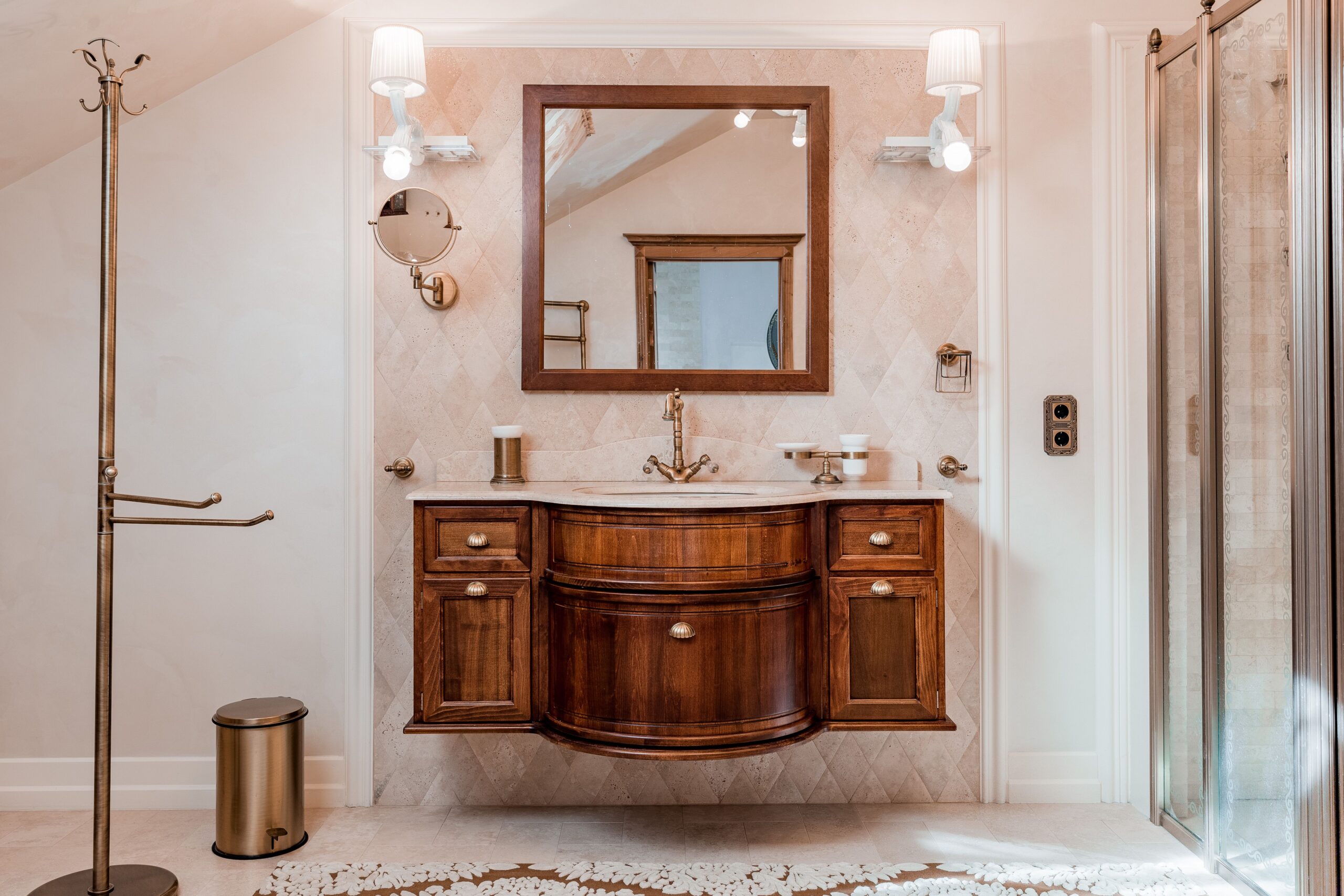 Bathroom wooden vanity 