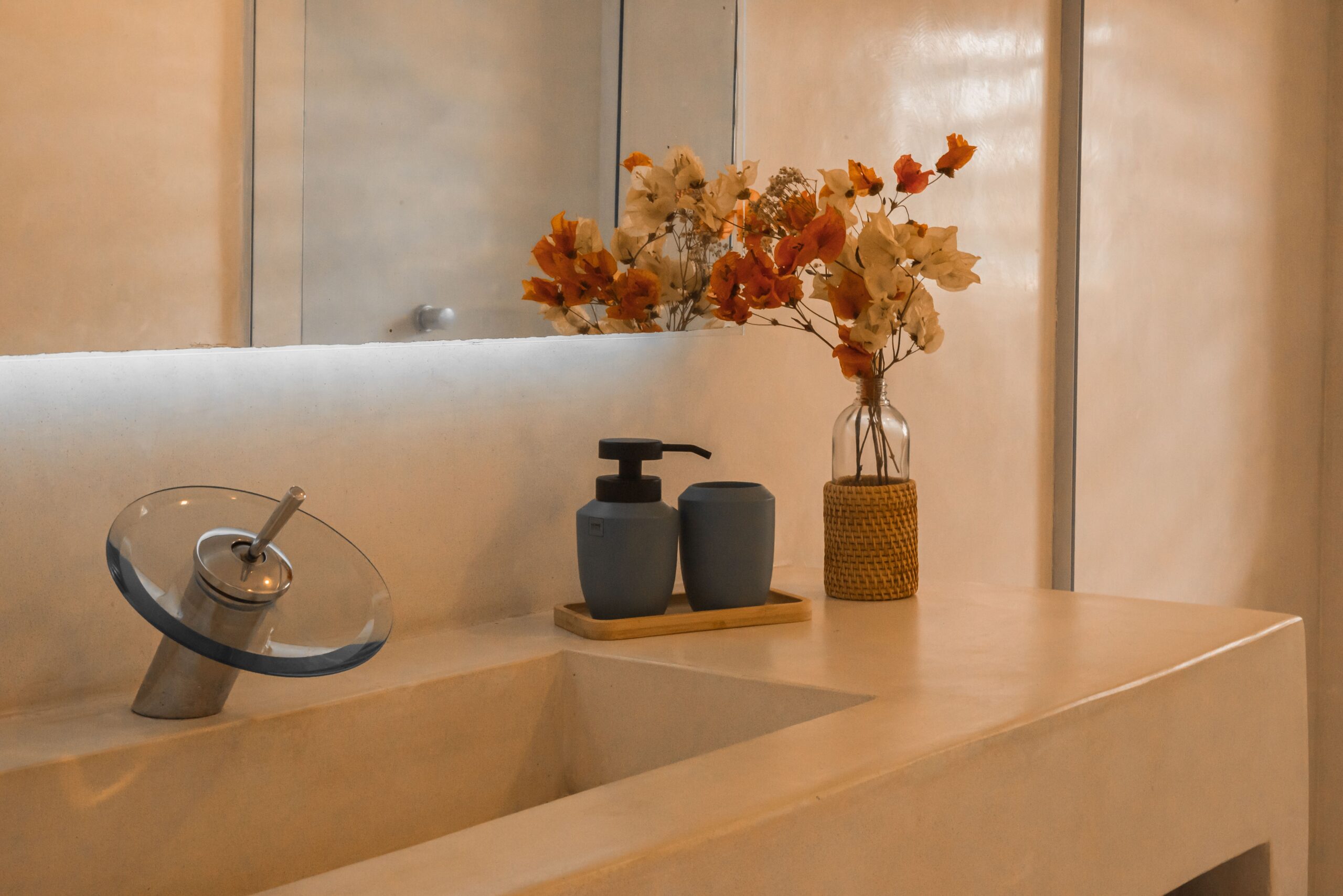 organized counter top