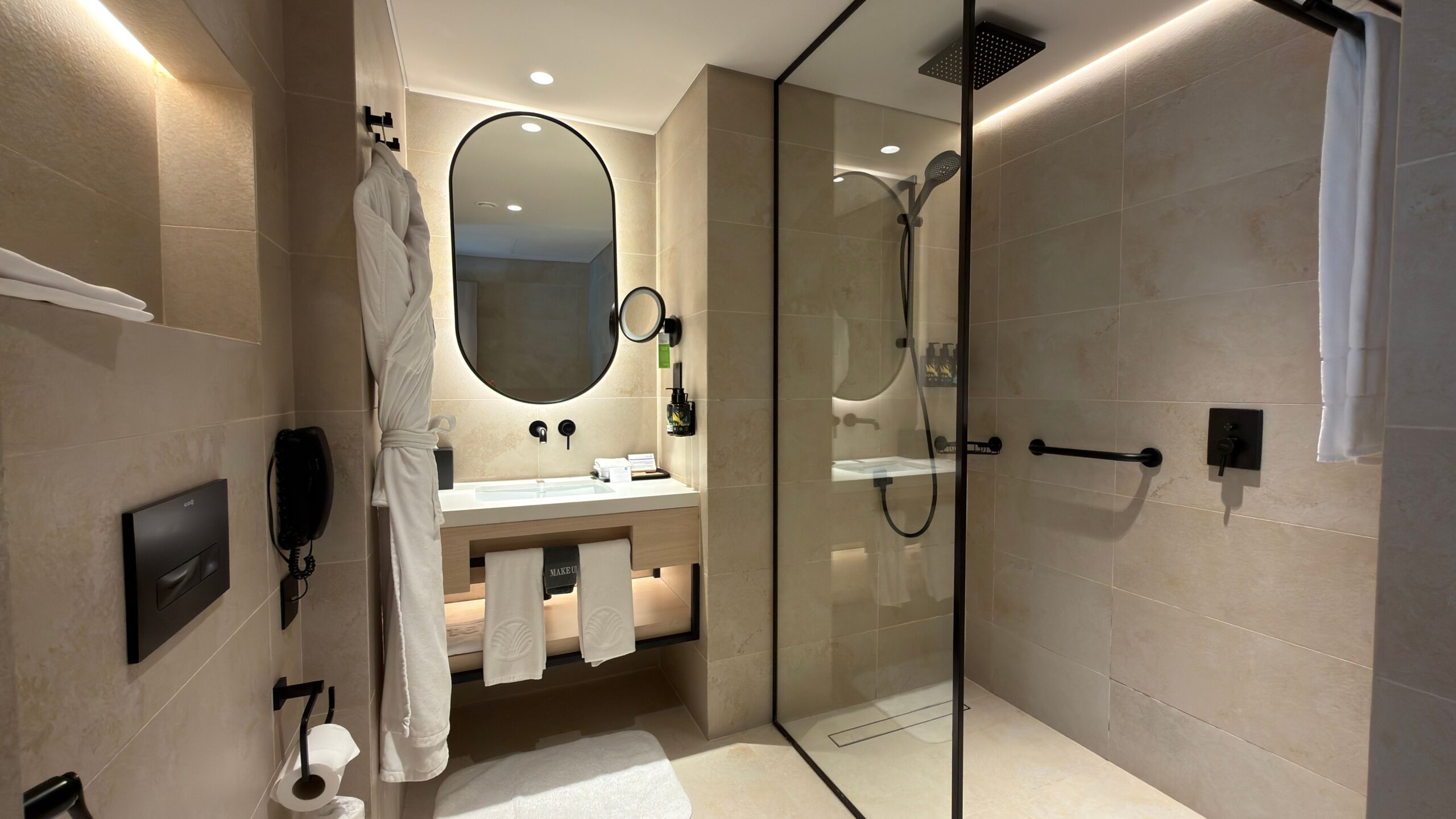 Soft towels and bathrobe