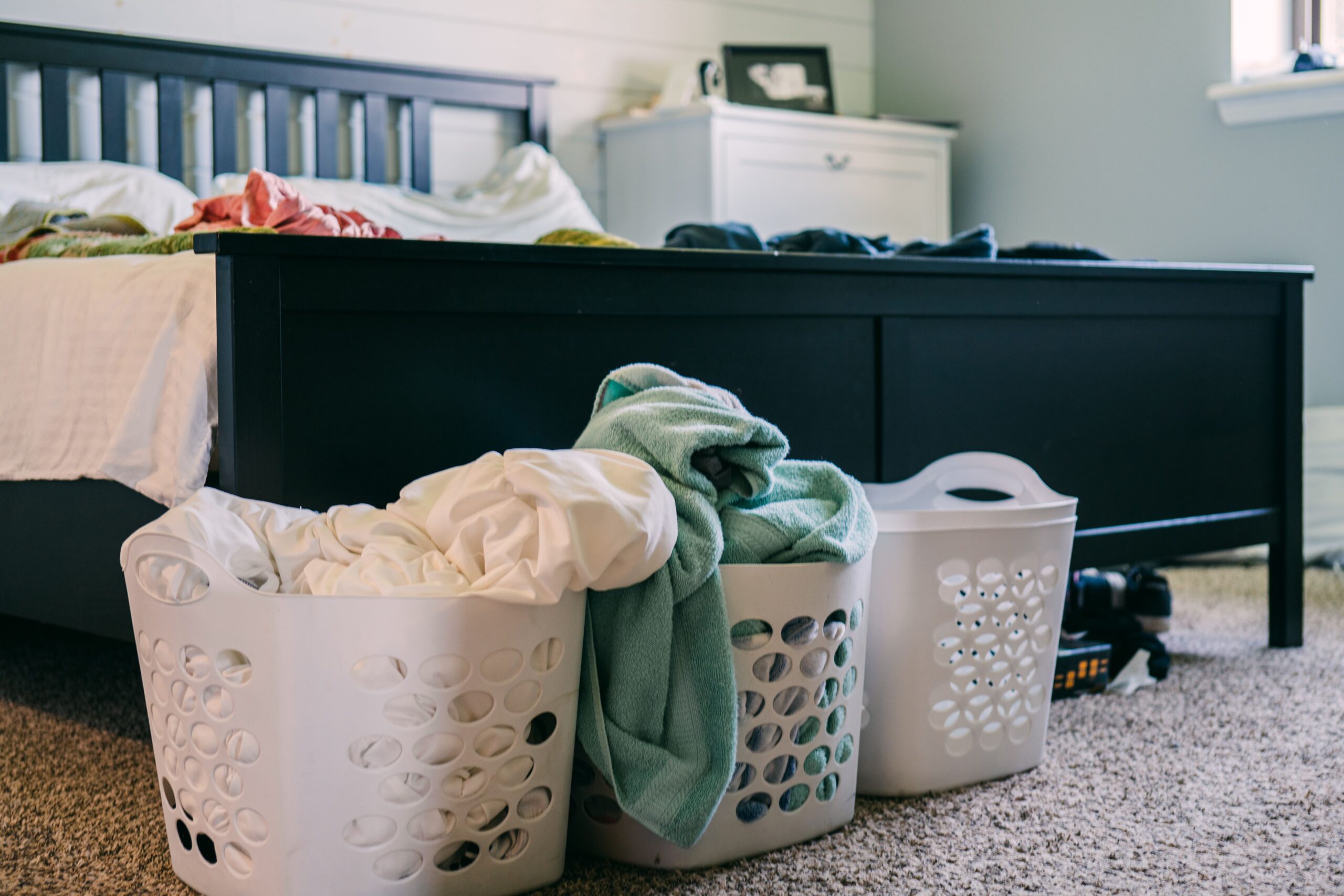 cluttered bedroom