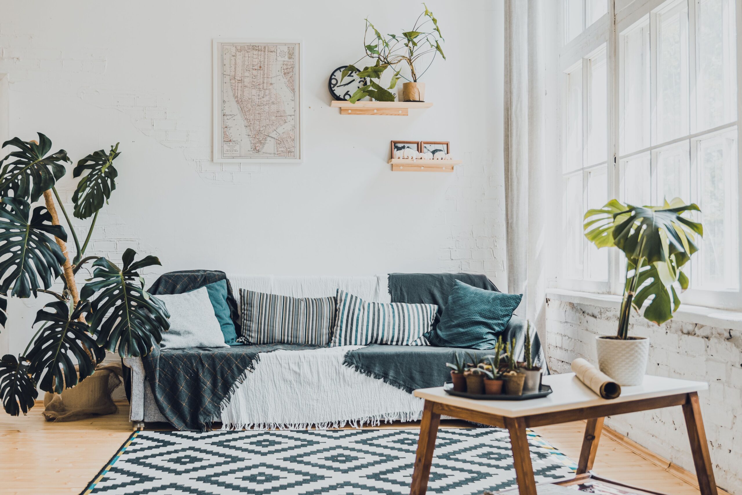 Adding green plants makes your mind calm. 